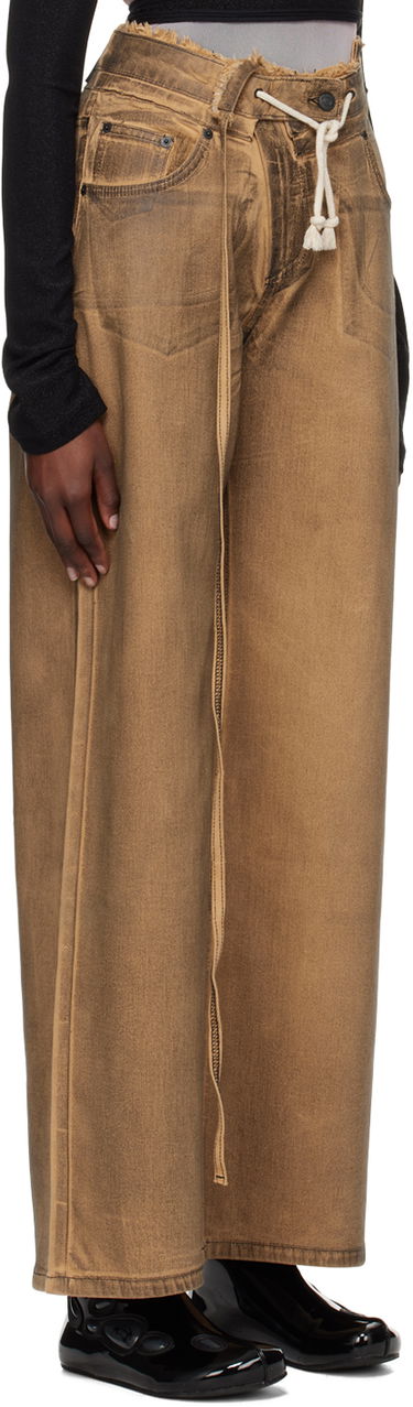Džínsy Ottolinger Ottolinger Exclusive Paperbag-Waist Jeans Hnedá | 1702808, 1