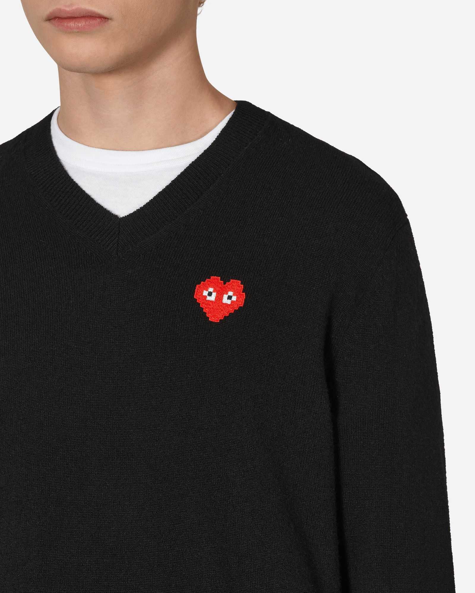 Invader Heart V-Neck Sweater