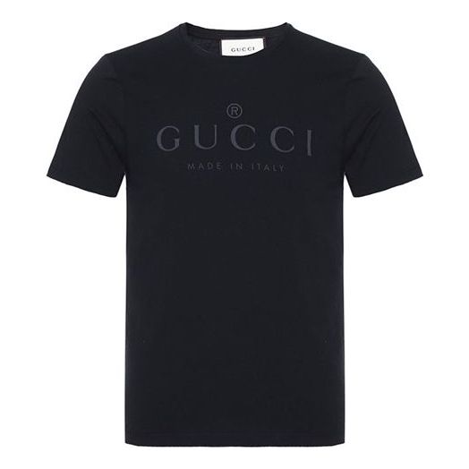 Tričko Gucci Logo T-Shirt Čierna | 441685-X3A80-1000