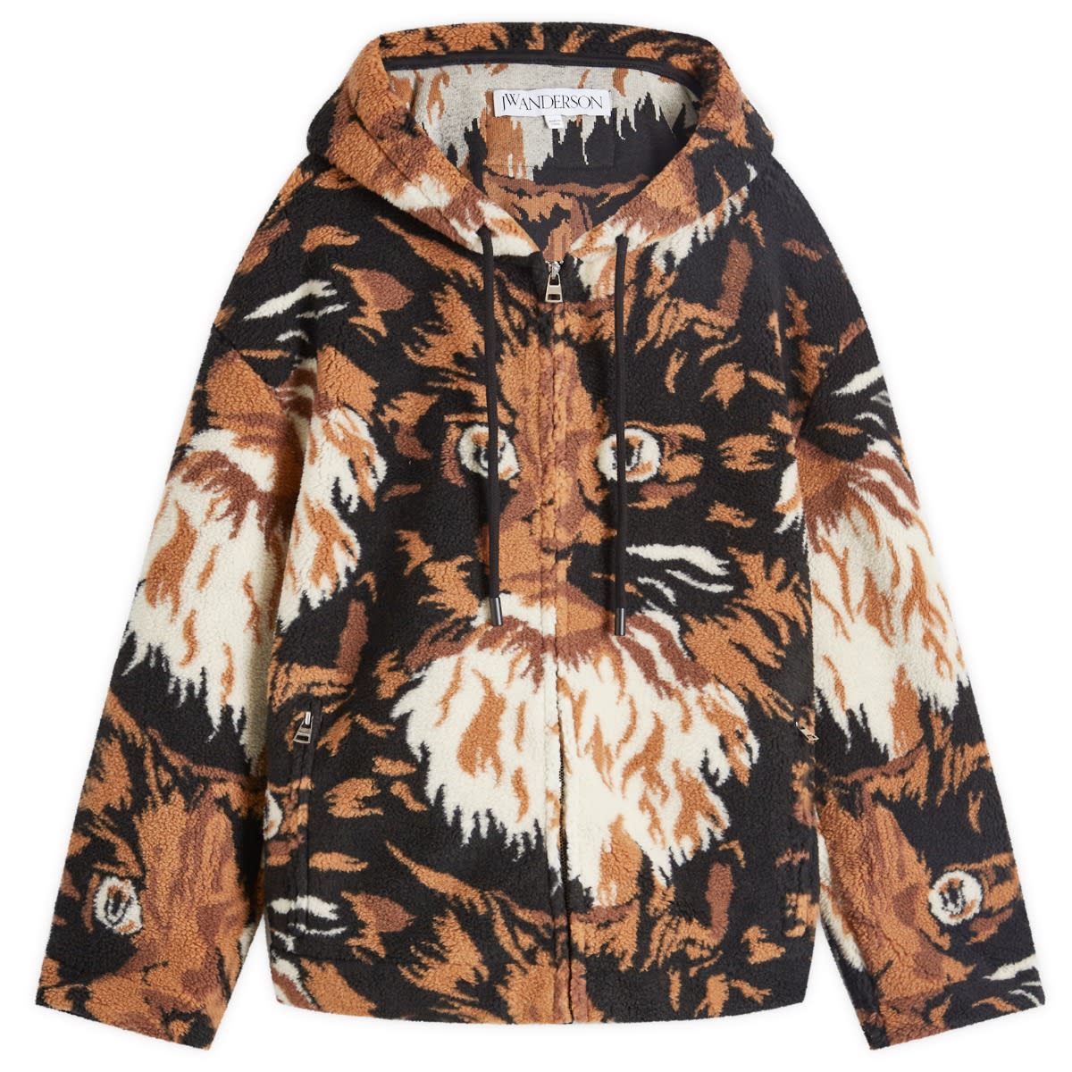 Bunda JW Anderson Zip Front Hooded Jacket Hnedá | JK0324-PG1585-600, 0