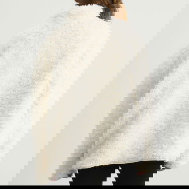 Bunda SKIMS Faux Fur Zip Up Jacket Biela | ZU-ZUP-10193W-EGT, 3