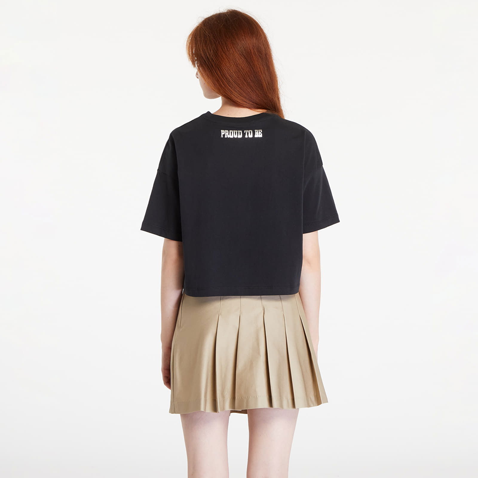 Proud To Be Oversized Cropped T-Shirt Black