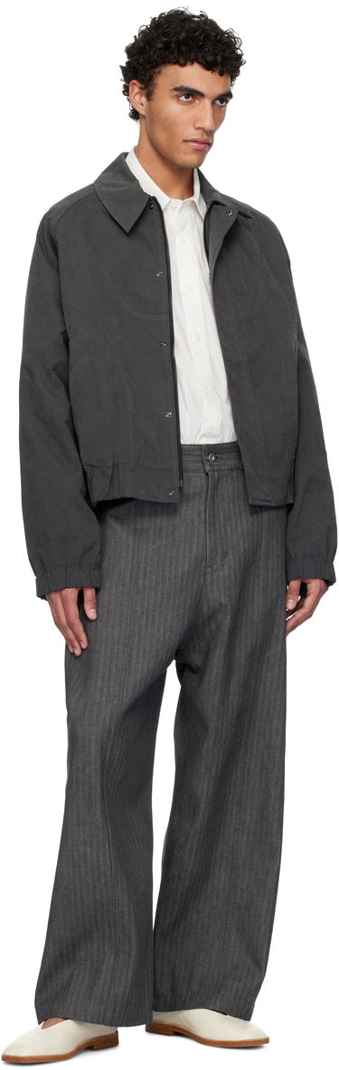 Nohavice sage NATION SAGE NATION Welt Striped Trousers Šedá | S083 WELT TROUSER DENIM, 3