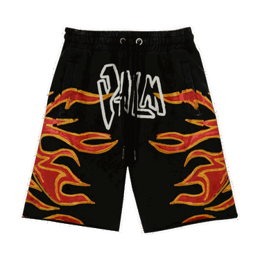 Šortky Palm Angels GD Graffiti Flames Sweatshort Čierna | PMCI010F22FLE0051001, 0