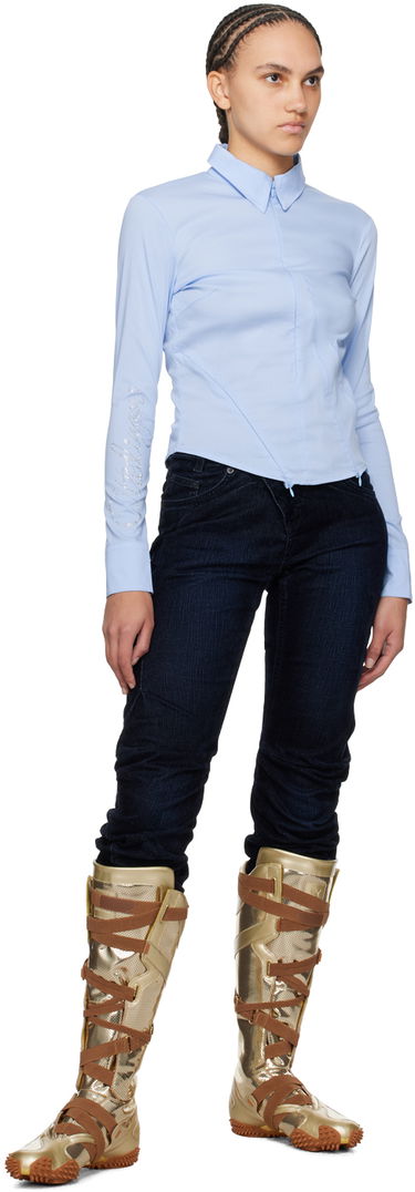 Košeľa Ottolinger Ottolinger Zip Fitted Shirt Modrá | 1103004, 3