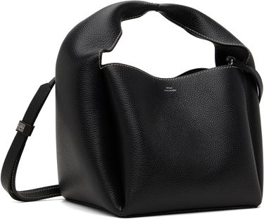 Taška cez rameno TOTEME TOTEME Grained-Leather Bucket Bag Čierna | 233-9111-613, 1