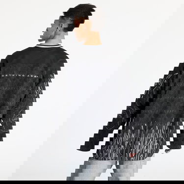 Dres BAPE Flame Graphic Long Sleeve Jersey Čierna | 001LTK301302MBLK, 6