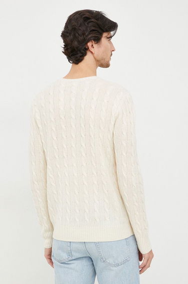 Sveter Polo by Ralph Lauren Logo Embroidered Cable Knit Jumper Béžová | 710876762010, 1