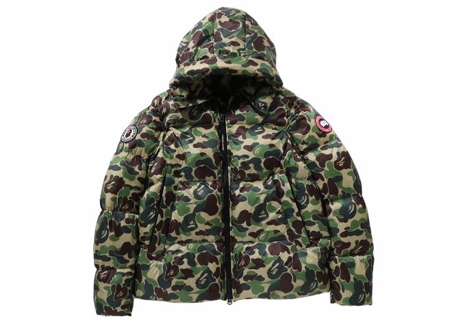 Prešívaná bunda BAPE BAPE x Canada Goose Crofton Puffer Jacket Green Zelené | 1J73-144-901