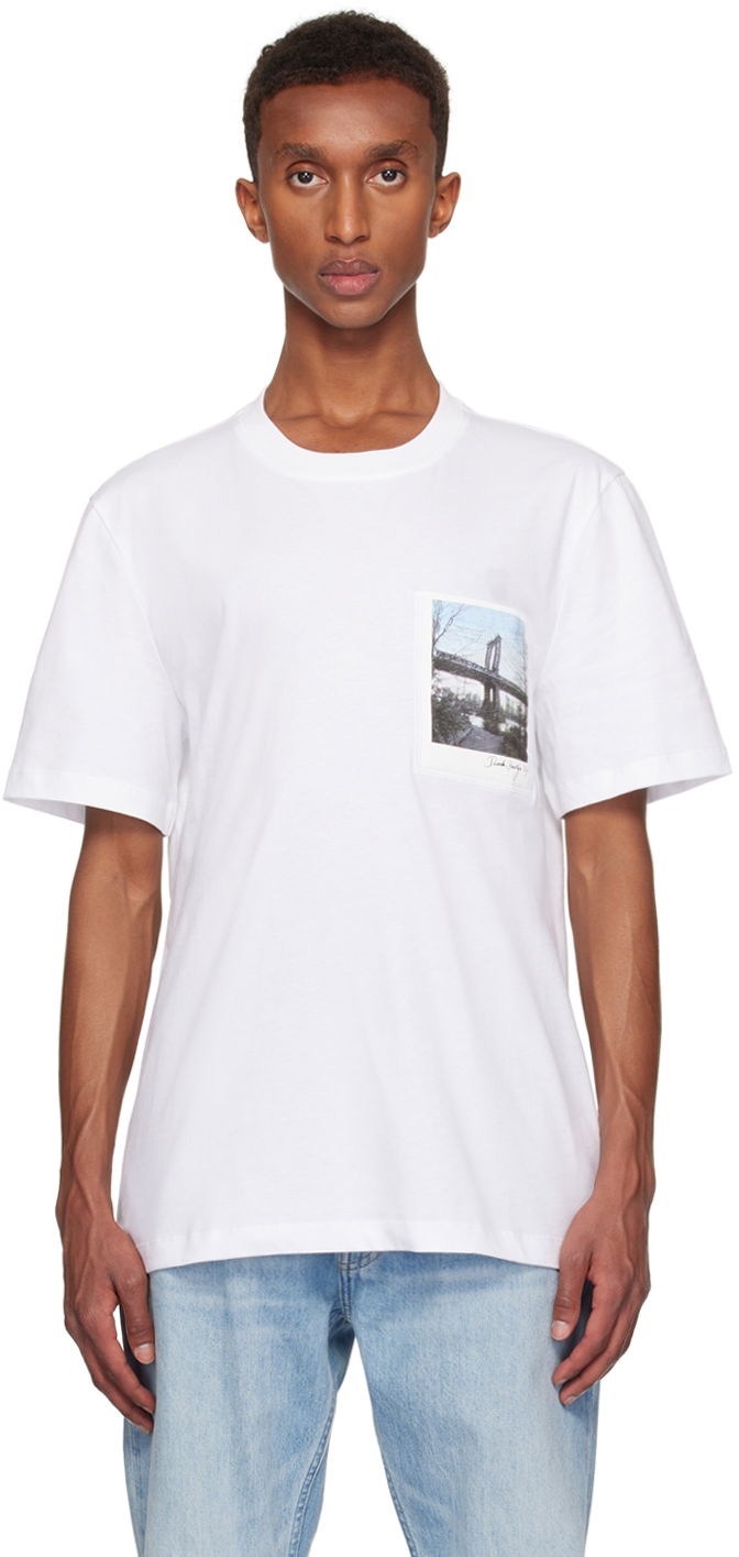 Tričko Helmut Lang Bridge Postcard T-Shirt Biela | O06HM513, 0