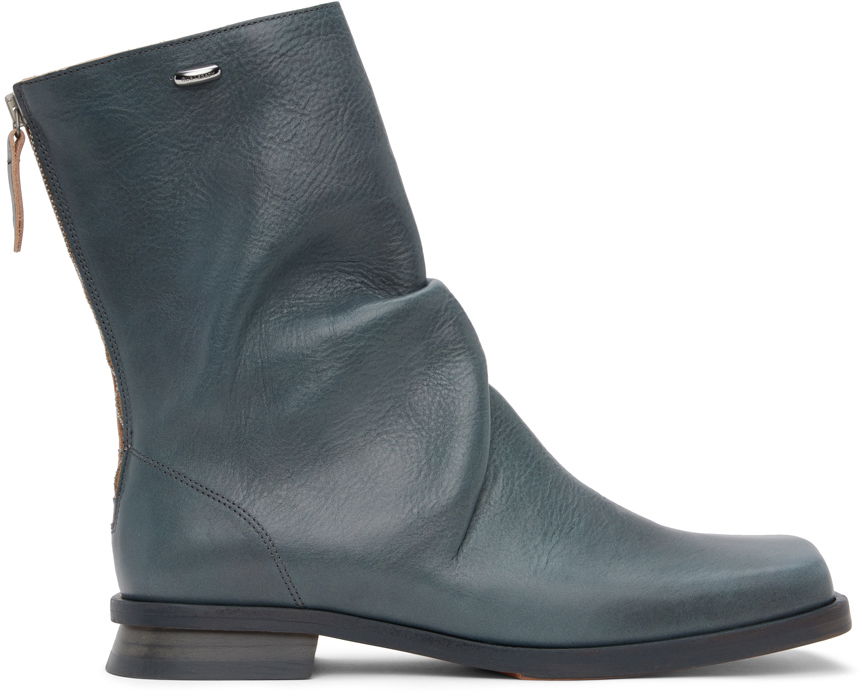 Oblečenie OUR LEGACY OUR LEGACY Blunt Slouch Leather Boots Modrá | A2247SD, 0