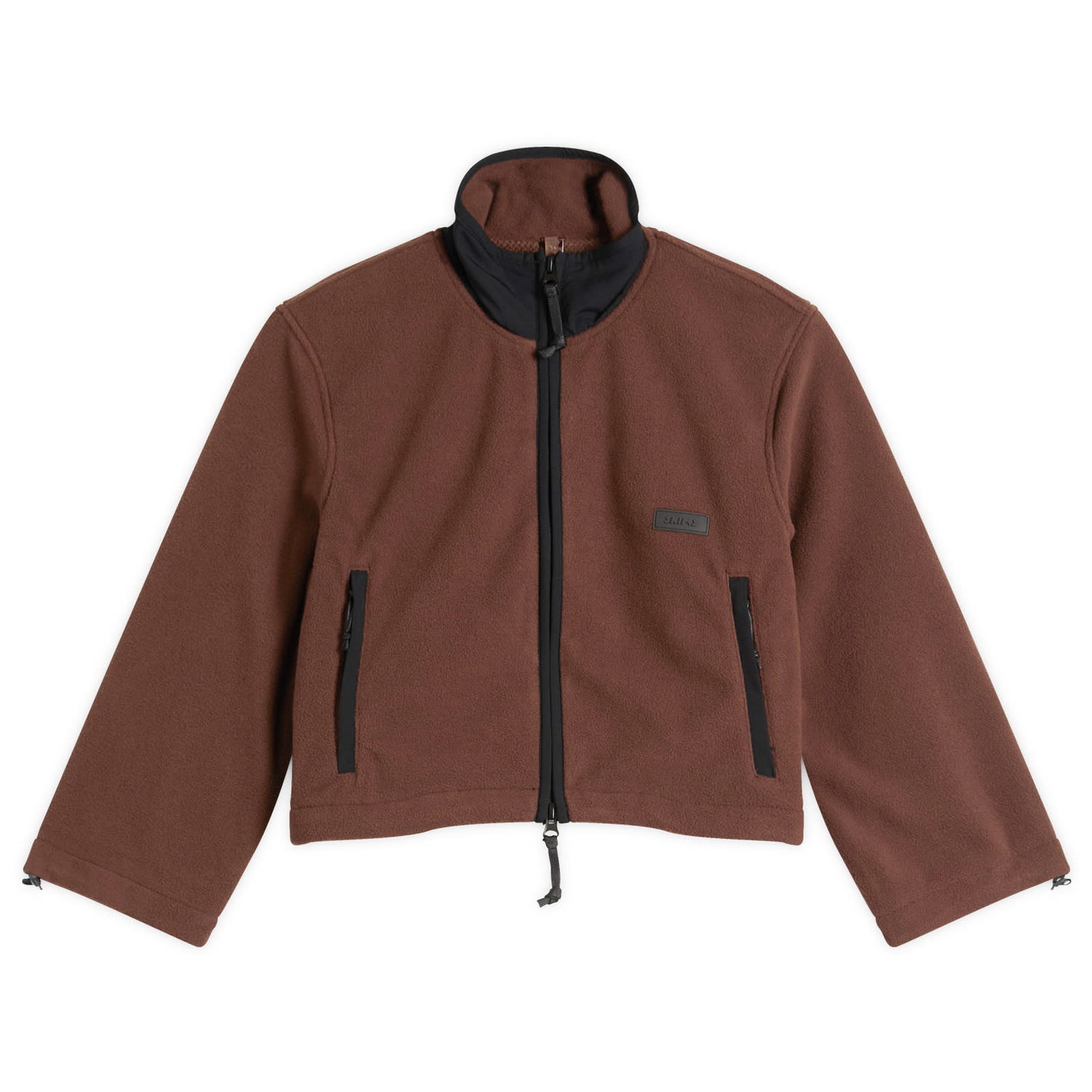 Bunda SKIMS Fleece Lounge Shrunken Zip Up Jacket Hnedá | ZU-ZUP-9935W-COA, 0
