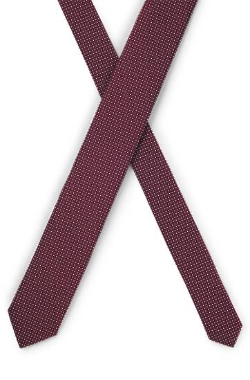 Doplnky BOSS Jacquard Silk-Blend Tie Vínová | 50551721, 1