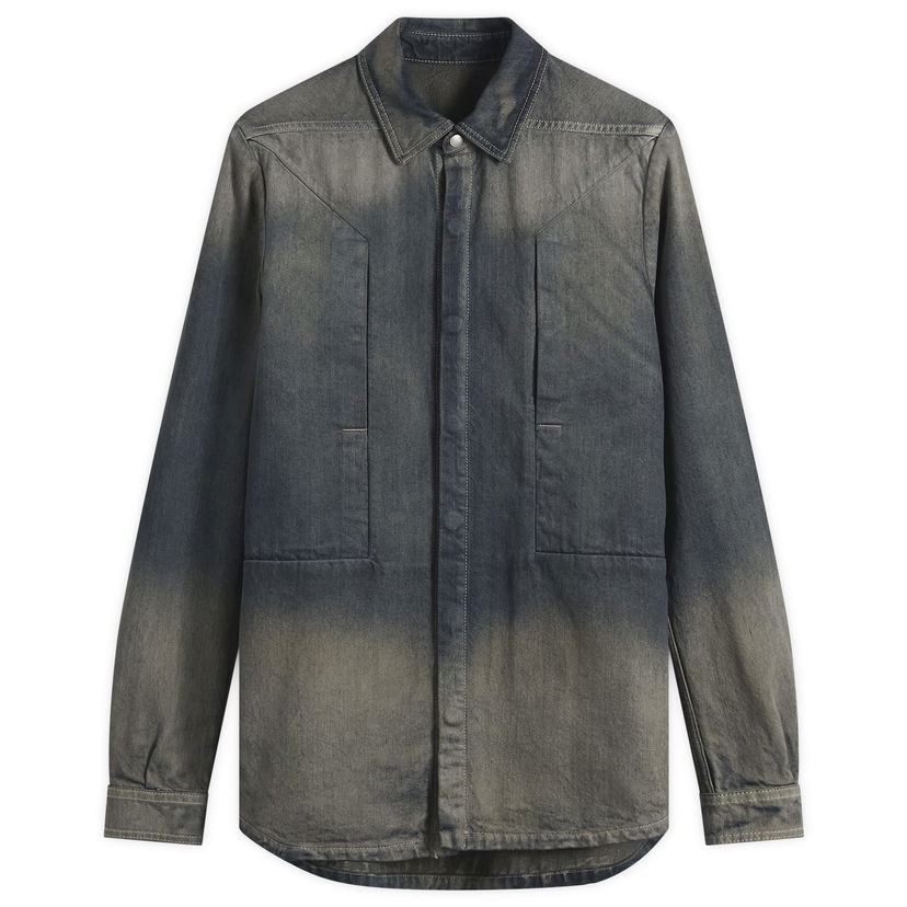 Košeľa Rick Owens Fogpocket Denim Shirt Šedá | RU02E1237-DKDEG-78D