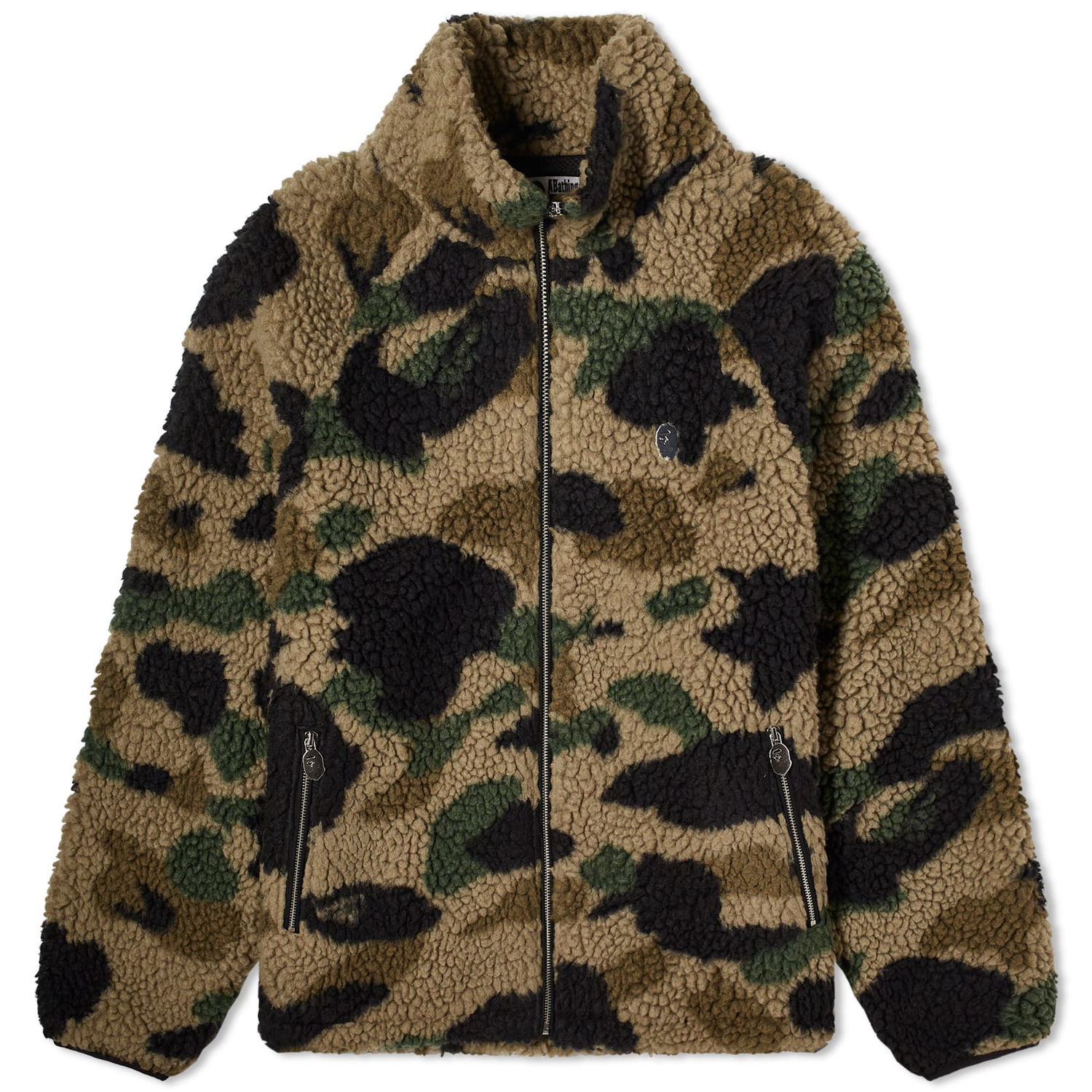 Bunda BAPE A Bathing Ape 1St Camo Metal One Point Fleece Jacket Zelené | 001LJJ801064I-GRN, 0