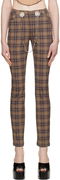 Miaou Tommy Plaid Trousers with Chain