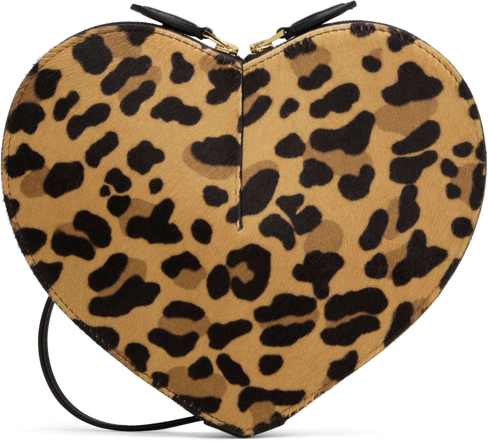 Leopard Print Heart Shaped Shoulder Bag