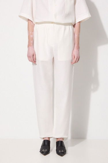Nohavice PANGAIA Pangaia DNA Linen High Waist Trousers Biela | 10001914, 0