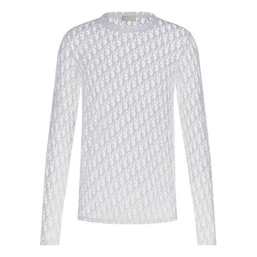 Sveter Dior Painting Print Long Sleeve T-Shirt Biela | 183J655A0537-C080