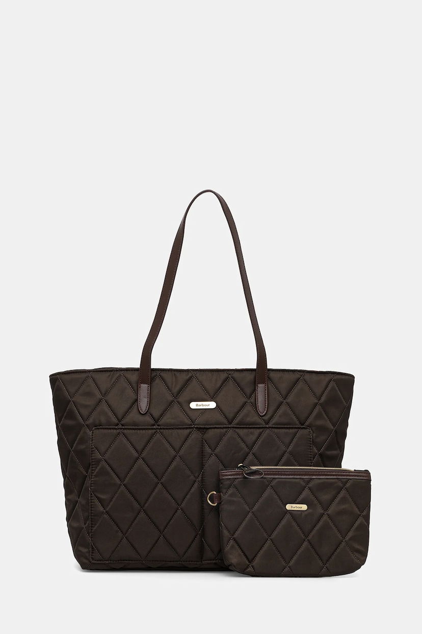 Tote bag Barbour Barbour Quilted Tote Bag with Pouch Hnedá | LBA0395