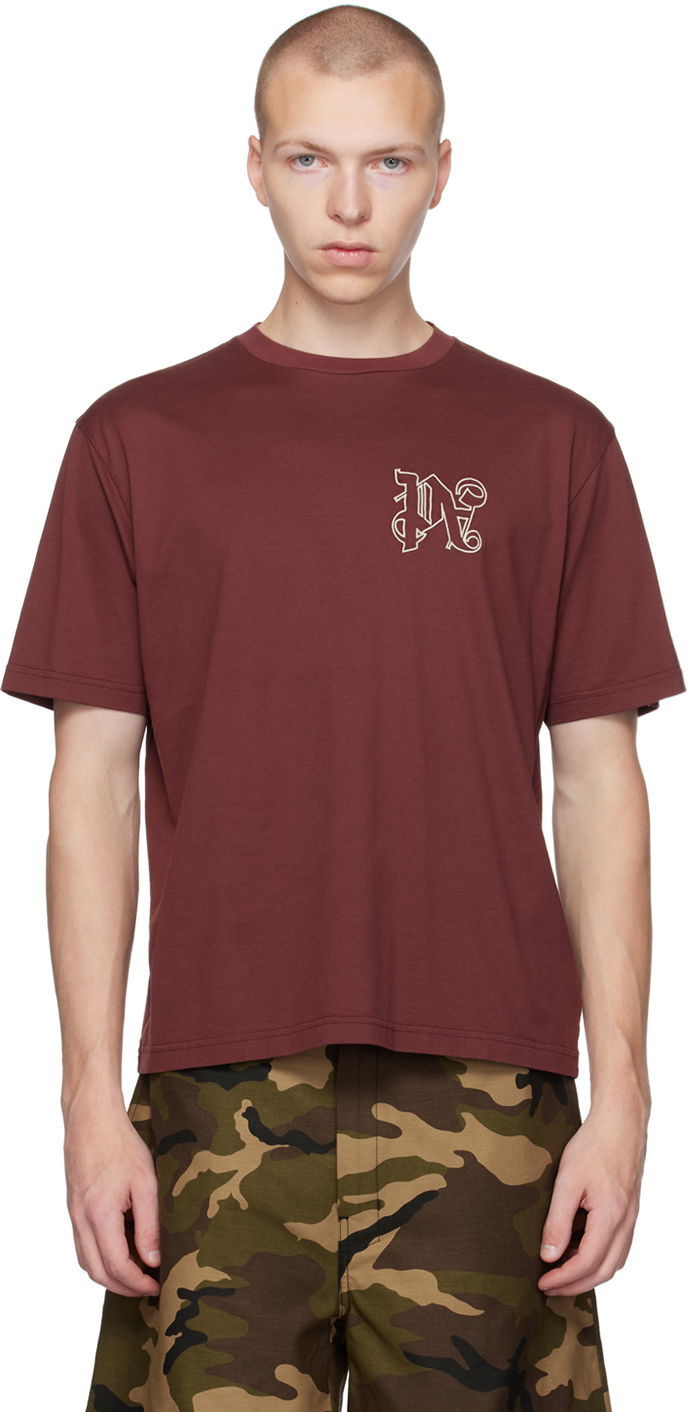 Tričko Palm Angels Red Monogram Červená | PMAA089E23JER0012903