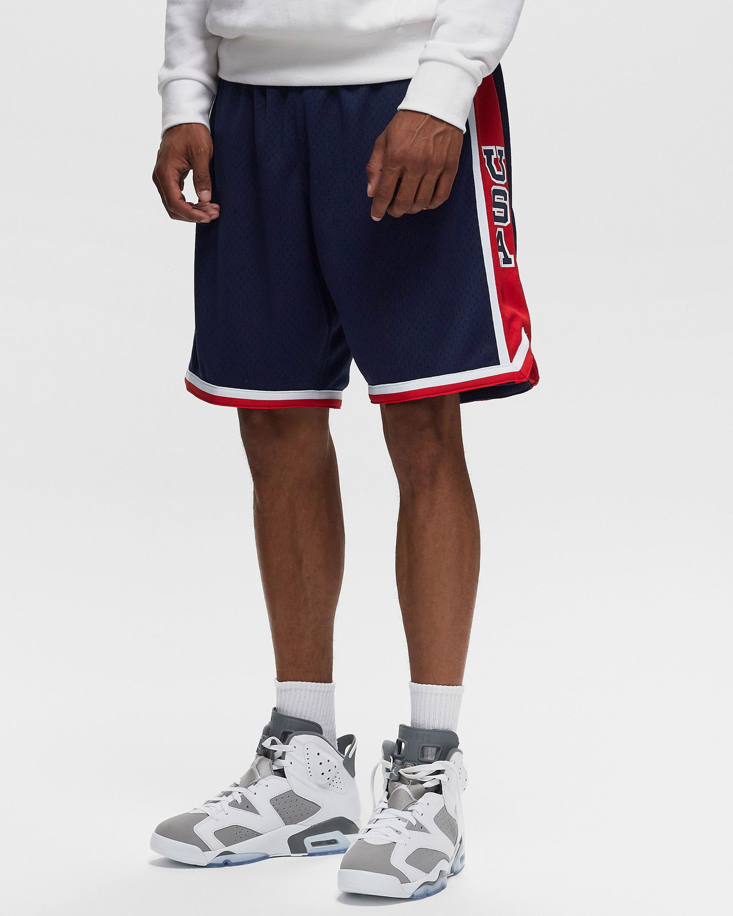 Šortky Mitchell & Ness Mitchell & Ness NBA USA 1984 Authentic Shorts Size L Navy | ASHR5746-USA84PPPNAVY, 1
