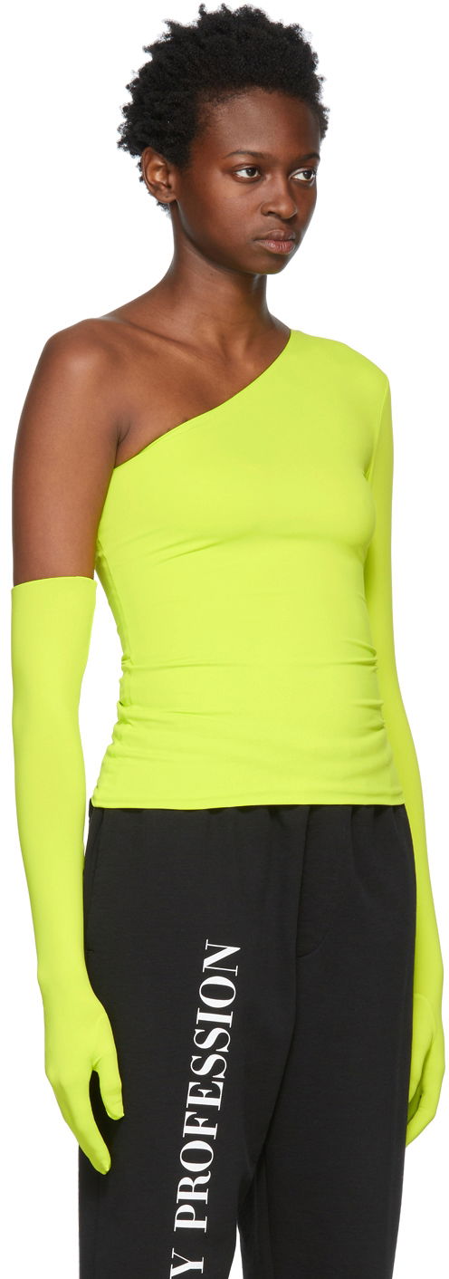 Tielko VETEMENTS Vetements Single-Shoulder Long Sleeve T-Shirt with Gloves Zelené | WA52TO500Y, 1