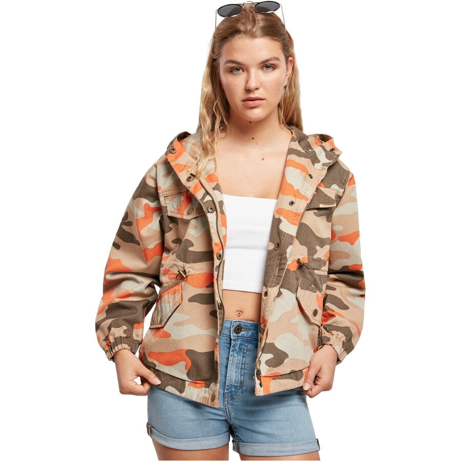 Bunda Urban Classics Oversized Parka Jacket Rôznofarebný | TB3429 Brick Camo, 0