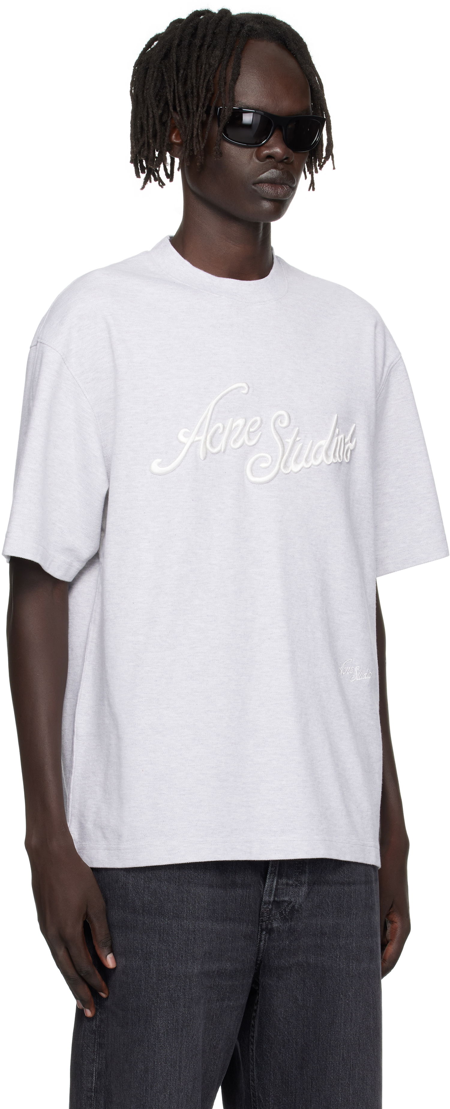 Tričko Acne Studios Acne Studios Logo T-Shirt Šedá | CL0370-, 1