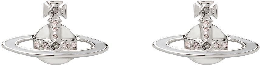 Náušnice Vivienne Westwood Small Neo Bas Relief Earrings Šedá | 62010039-02P537-, 0