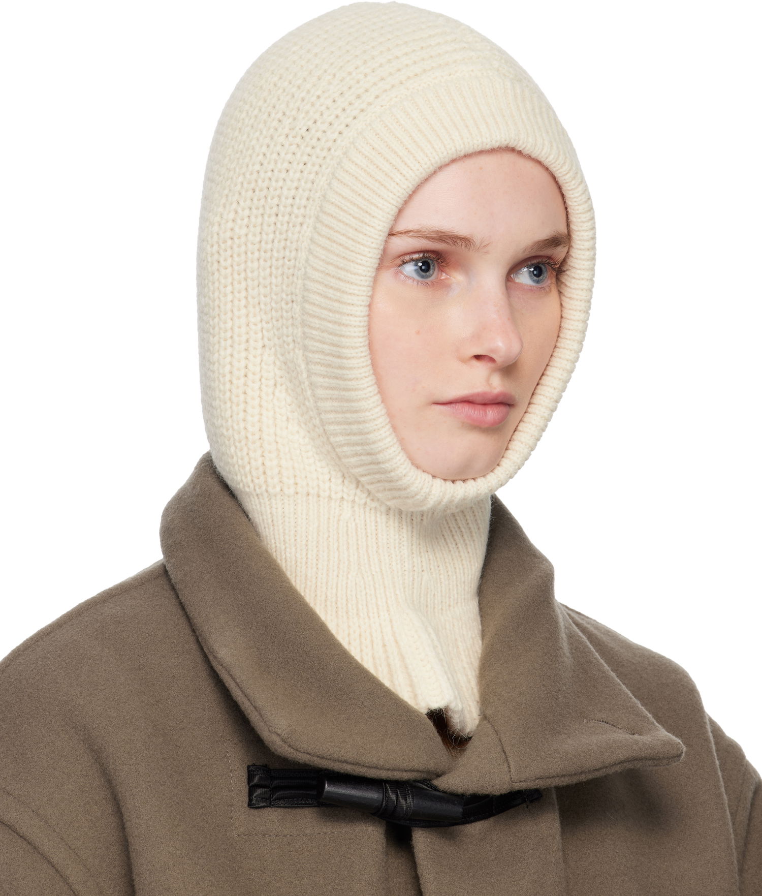 Klobúk LEMAIRE Knitted Hood Balaclava Biela | AC1227 LK1028, 1