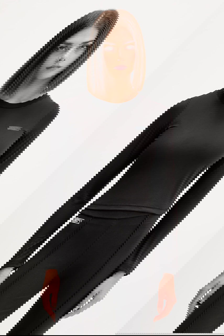 Crop Top Puma PUMA x ROSÉ Long Sleeve Cropped Top Čierna | 633805, 0