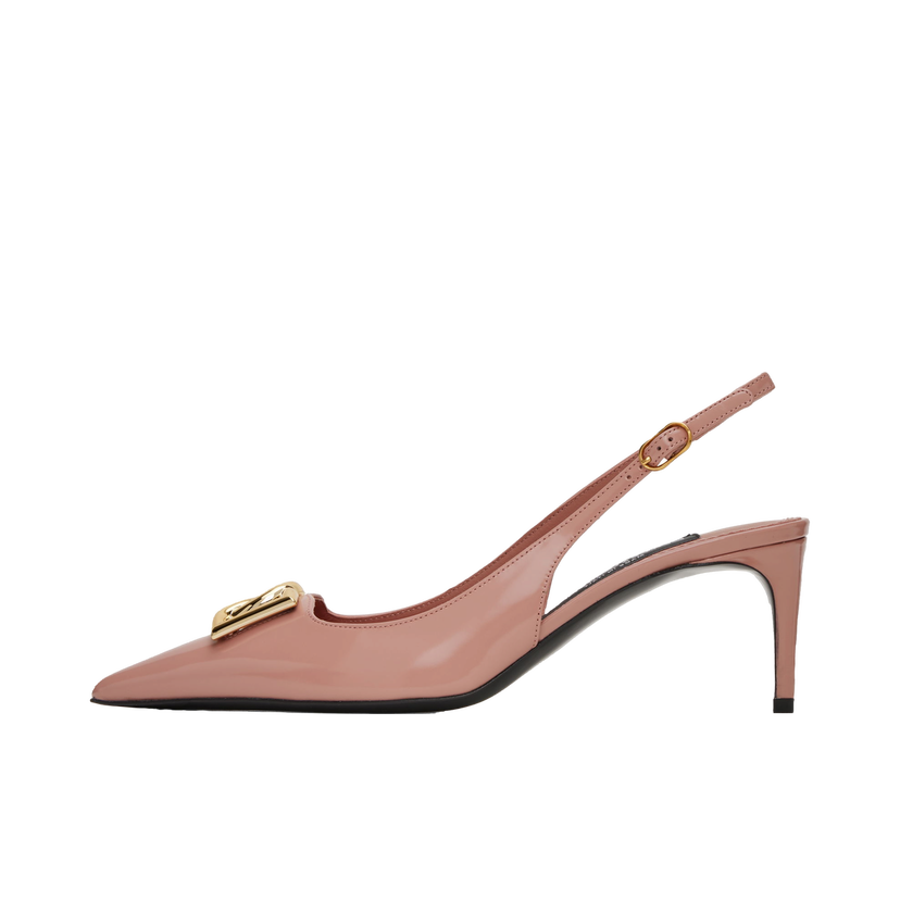 Tenisky a topánky Dolce & Gabbana Dolce&Gabbana Polished Calfskin Slingback Heels Ružová | CG0894 A1037