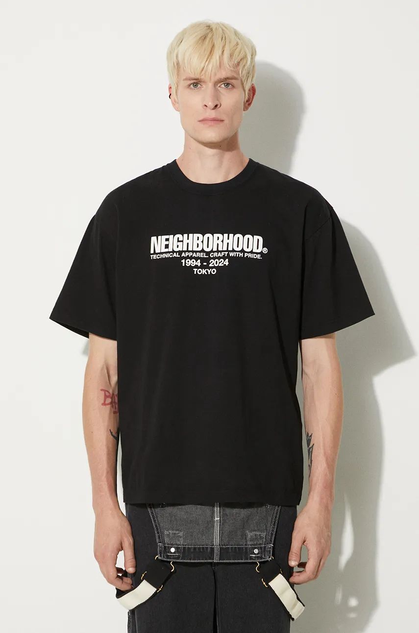 Tričko Neighborhood T-Shirt With Print Čierna | 241PCNH.ST02, 0