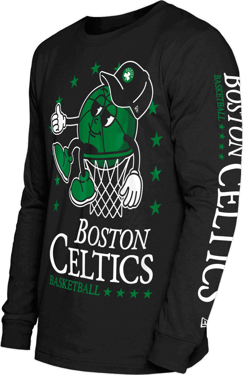 Tričko New Era NBA Boston Celtics Oversized Long Sleeve Graphic T-Shirt Čierna | 60661655-60661655