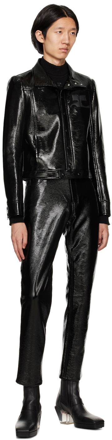 Bunda Courrèges Courrèges Crinkled Vinyl Jacket Čierna | 123CBL017VY0014, 3