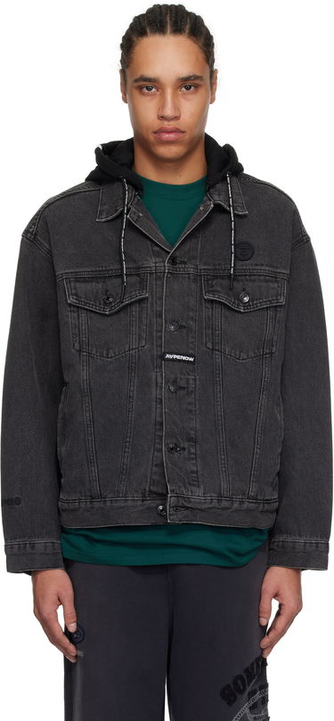Bunda AAPE by A Bathing Ape AAPE by A Bathing Ape 'AAPE Now' Denim Jacket Čierna | AAPLJM7700XXNBKL, 0