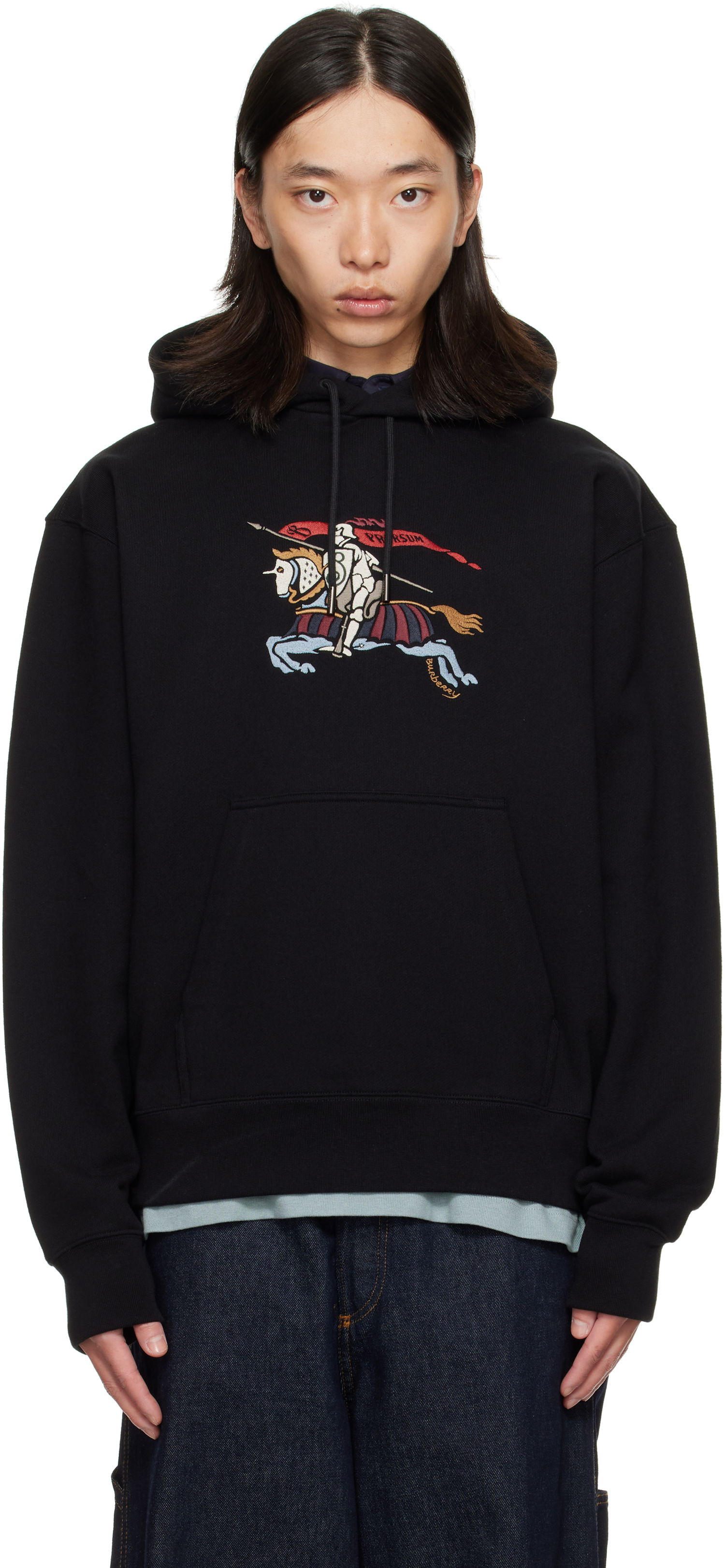 Mikina Burberry Burberry EKD Knight Graphic Hoodie Čierna | 8115126, 0