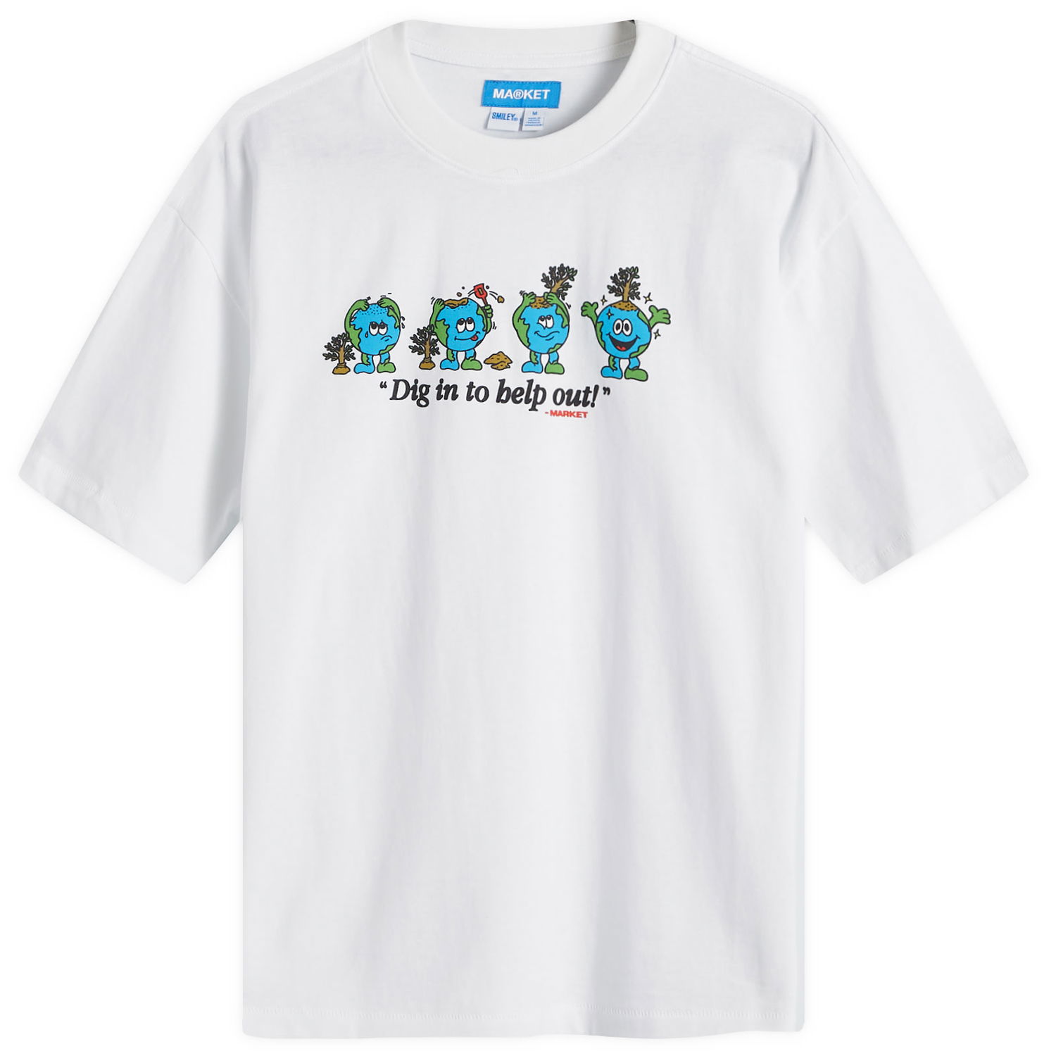 Tričko MARKET Men's Dig In T-Shirt White Biela | 399001935-WHT, 0