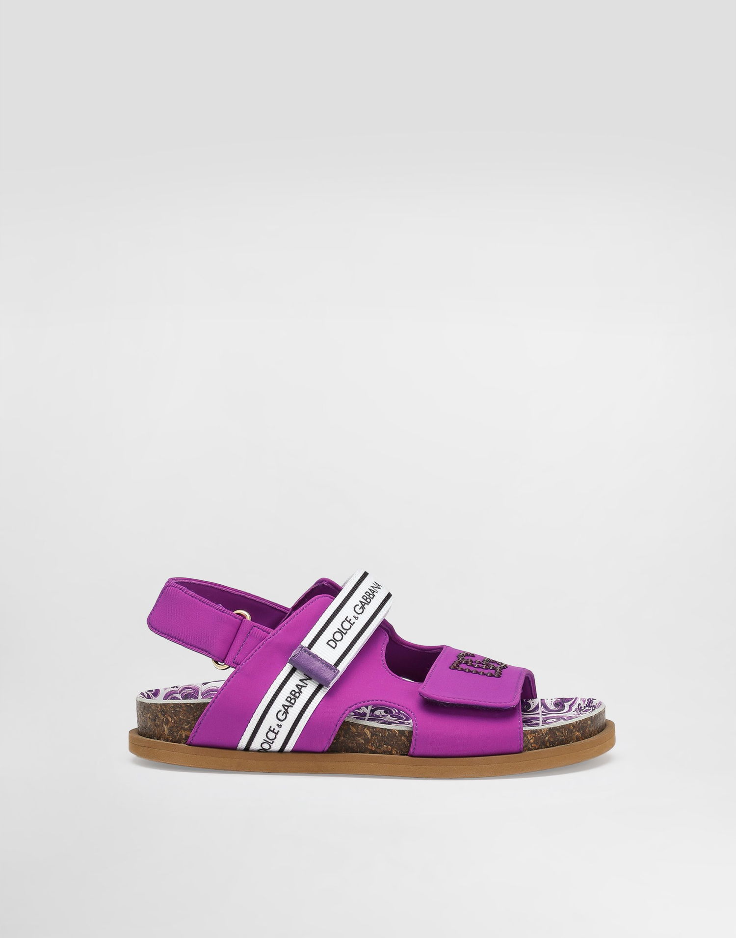 Doplnky Dolce & Gabbana Dolce & Gabbana Majolica-Print Cork Footbed Sandals Fialová | D11331AA975I03TN, 0