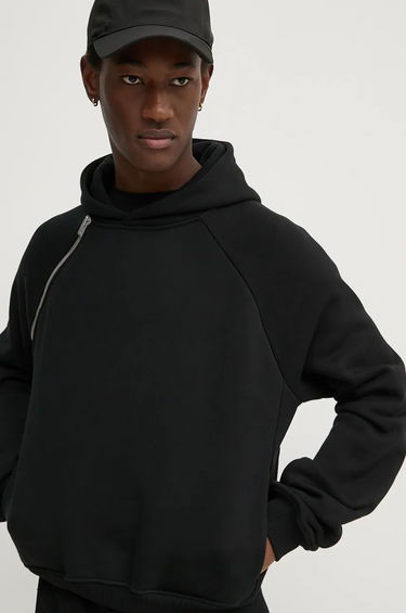 Mikina HELIOT EMIL Zippered Detail Hoodie Čierna | HE.M.08.055.BLK01, 5