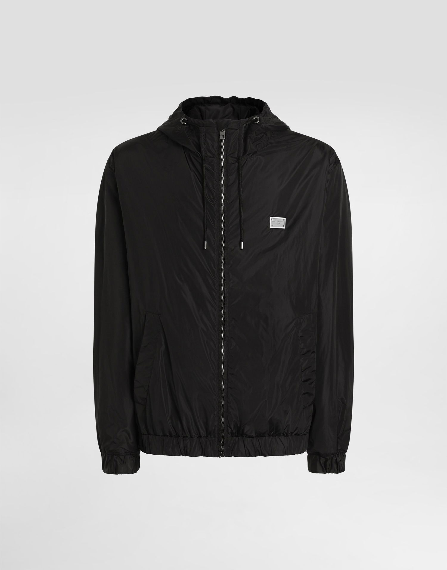 Vetrovka Dolce & Gabbana Dolce & Gabbana Technical Fabric Hooded Jacket with Tag Čierna | G9BGSTFUS22N0000, 0