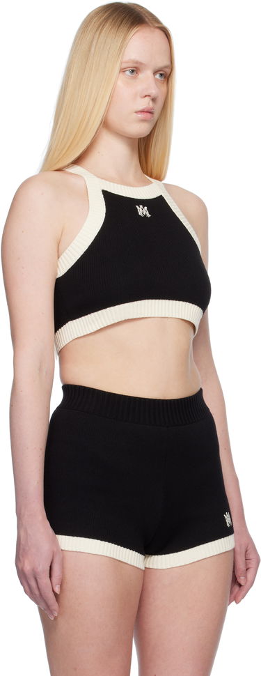 Tielko AMIRI AMIRI MA Knit Cropped Tank Top Čierna | AWKNTT1025, 1