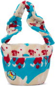 Exclusive Blue & Off-White Bunny Fleece Shoulder Bag