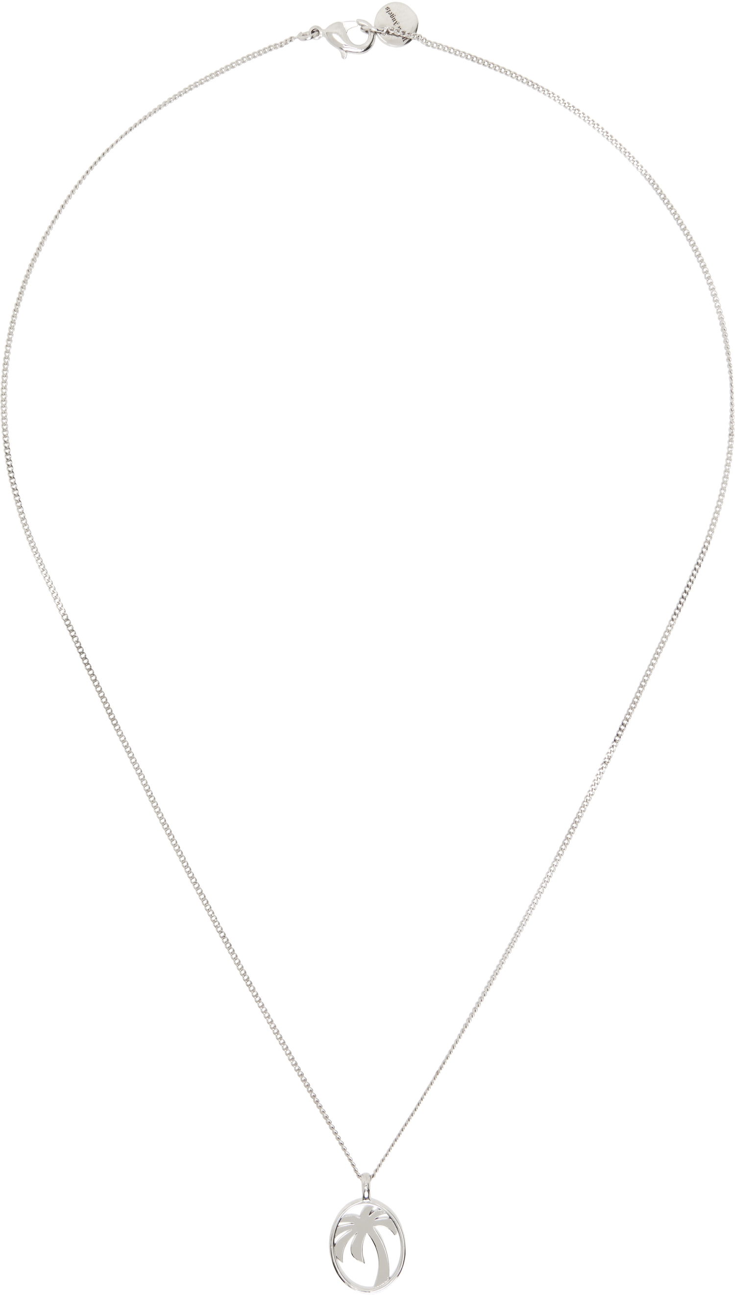 Náhrdelník Palm Angels Palm Angels Oval Palm Pendant Necklace Metalická | PMOB12BS25MAT0017272, 0