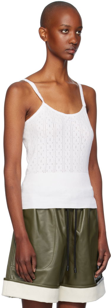 Tielko JW Anderson JW Anderson Pointelle Knit Tank Top Biela | KW1274-YN0389, 3