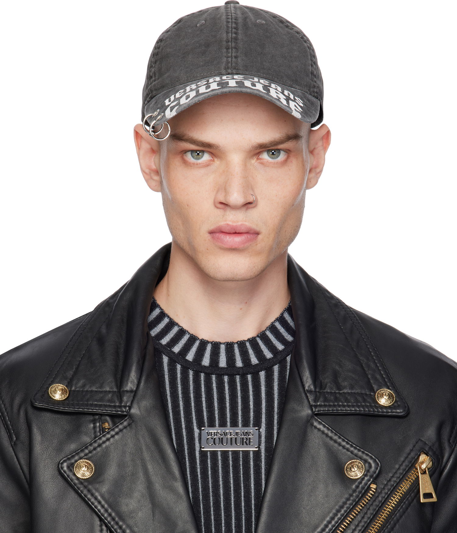 Šiltovka Versace Piece Number Piercing Baseball Cap Čierna | E77GAZK44_EZG295, 0