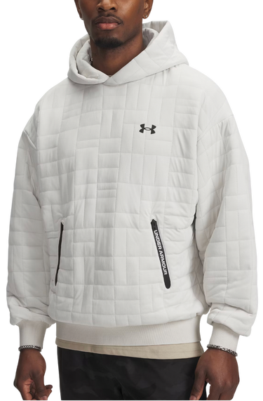 Mikina Under Armour Unstoppable Fleece Textured Quilted Hoodie Biela | 6003867-110, 0