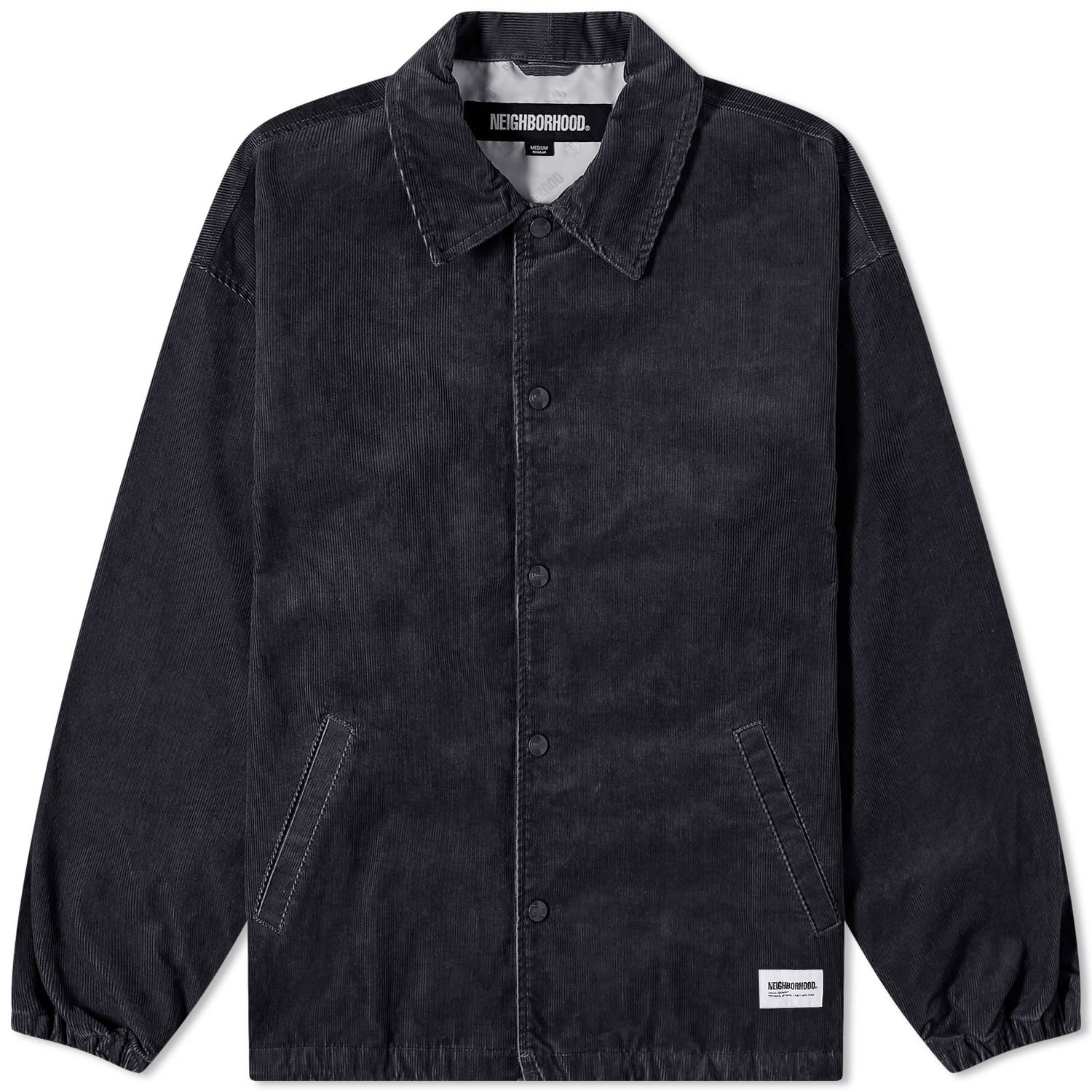 Bunda Neighborhood Corduroy Coach Jacket Navy | 232SPNH-JKM04-NY, 0