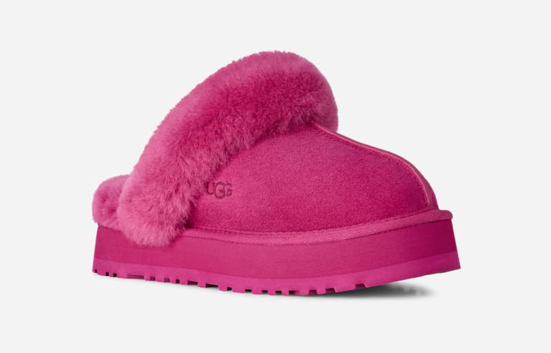 Tenisky a topánky UGG Disquette Fuzzy Suede Slipper Größe 36 Ružová | 1122550-DNY, 1